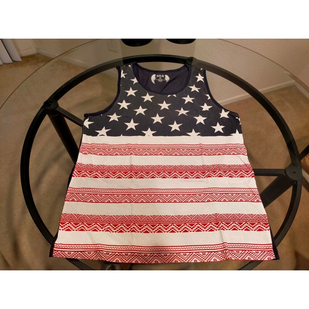 SGR Multicolored American Theme Aztec Tribal Tank Top Size Medium